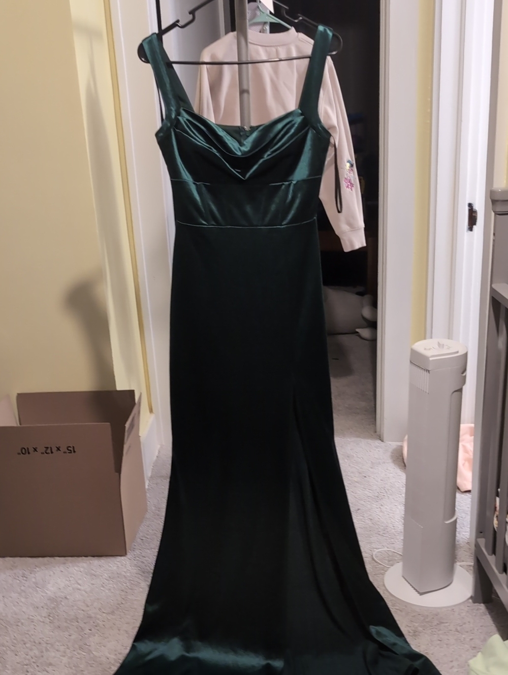 Windsor Emerald Satin Maxi Dress